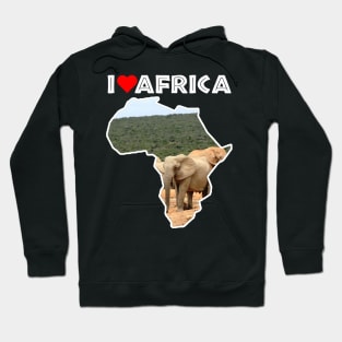 I Love Africa Elephant Herd Hoodie